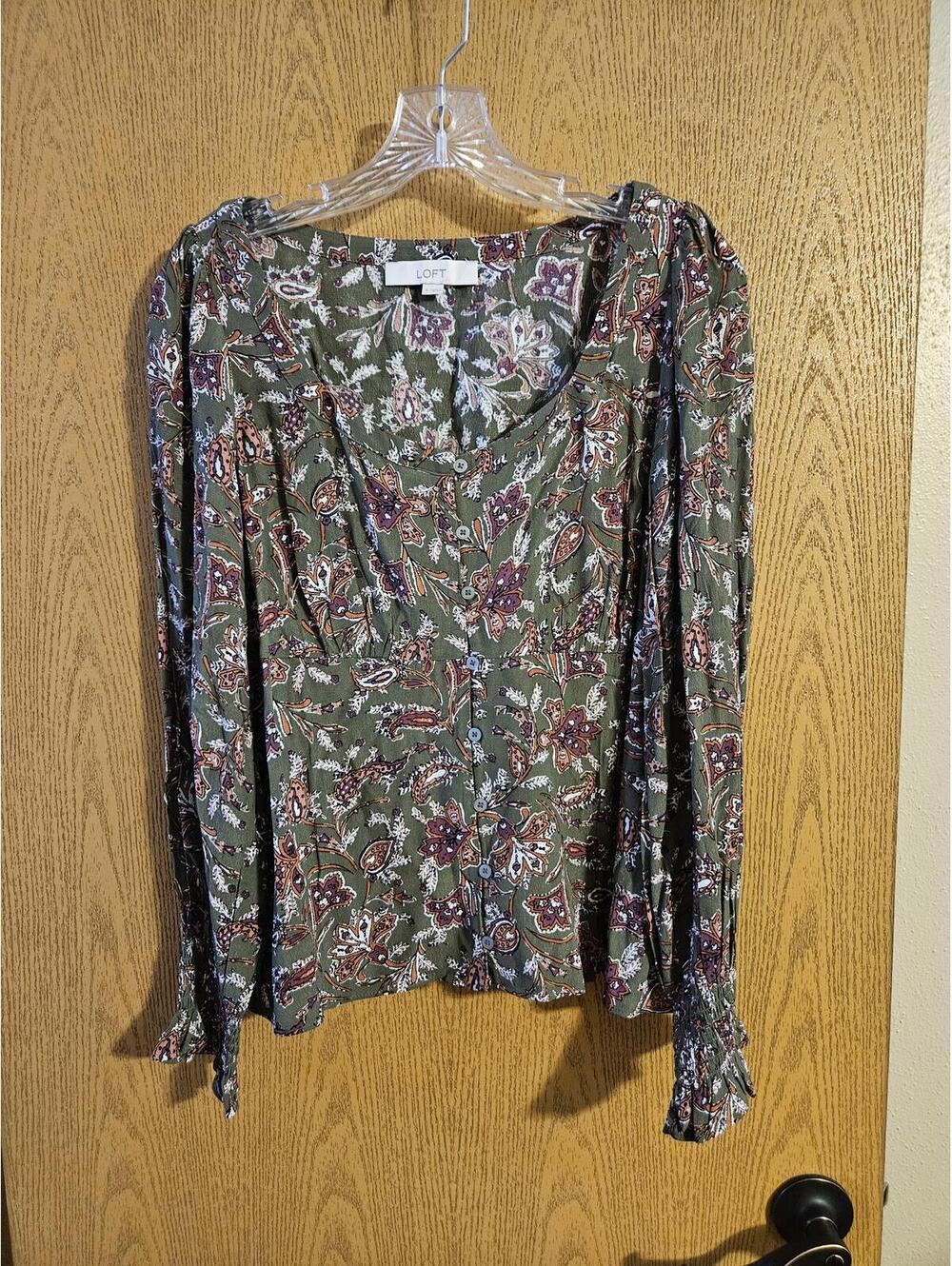 LOFT button-up blouse